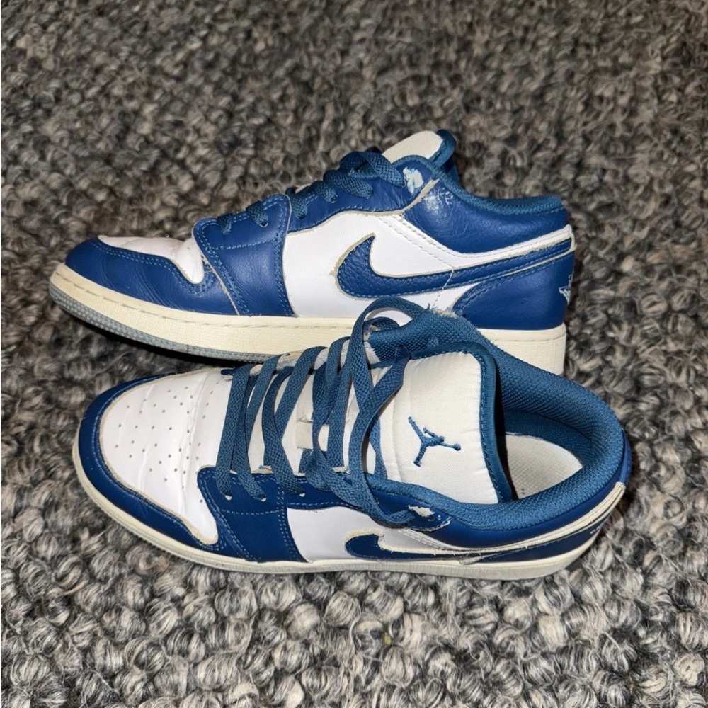 Nike Air Jordan’s Blue White Sneakers Women’s 8 Youth 6.5 Athletic Tennis Shoes